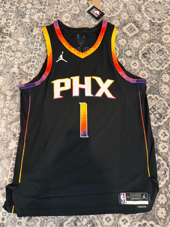 Jordan Other - Devin Booker Phoenix Suns Jordan Authentic Jersey Black Size 52